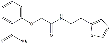 2-(2-carbamothioylphenoxy)-N-[2-(thiophen-2-yl)ethyl]acetamide Structure