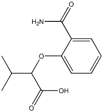 2-(2-carbamoylphenoxy)-3-methylbutanoic acid Structure