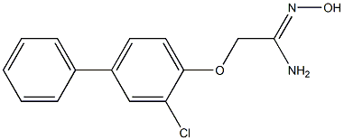 2-(2-chloro-4-phenylphenoxy)-N'-hydroxyethanimidamide,,结构式