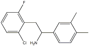 2-(2-chloro-6-fluorophenyl)-1-(3,4-dimethylphenyl)ethan-1-amine,,结构式