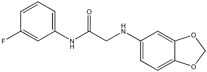 2-(2H-1,3-benzodioxol-5-ylamino)-N-(3-fluorophenyl)acetamide Structure