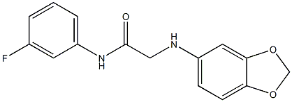  2-(2H-1,3-benzodioxol-5-ylamino)-N-(3-fluorophenyl)acetamide