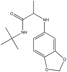 2-(2H-1,3-benzodioxol-5-ylamino)-N-tert-butylpropanamide Structure