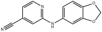 2-(2H-1,3-benzodioxol-5-ylamino)pyridine-4-carbonitrile Struktur