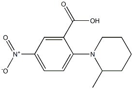 2-(2-methylpiperidin-1-yl)-5-nitrobenzoic acid 结构式