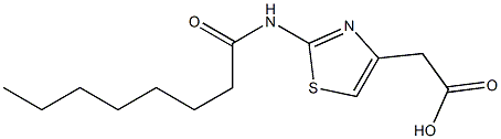 2-(2-octanamido-1,3-thiazol-4-yl)acetic acid Structure