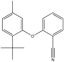 2-(2-tert-butyl-5-methylphenoxy)benzonitrile Struktur
