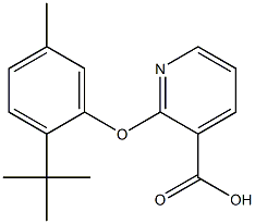2-(2-tert-butyl-5-methylphenoxy)pyridine-3-carboxylic acid Struktur