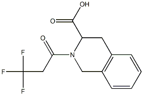 2-(3,3,3-trifluoropropanoyl)-1,2,3,4-tetrahydroisoquinoline-3-carboxylic acid,,结构式