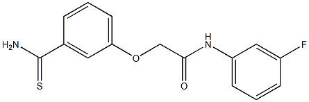 2-(3-carbamothioylphenoxy)-N-(3-fluorophenyl)acetamide Struktur
