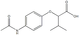 2-(4-acetamidophenoxy)-3-methylbutanoic acid Struktur