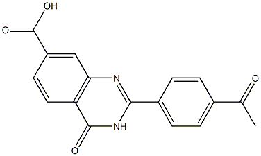 2-(4-acetylphenyl)-4-oxo-3,4-dihydroquinazoline-7-carboxylic acid Structure
