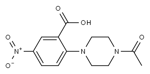 2-(4-acetylpiperazin-1-yl)-5-nitrobenzoic acid Structure