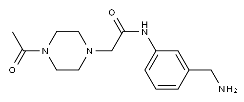 2-(4-acetylpiperazin-1-yl)-N-[3-(aminomethyl)phenyl]acetamide