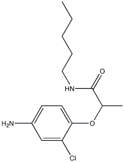 2-(4-amino-2-chlorophenoxy)-N-pentylpropanamide,,结构式