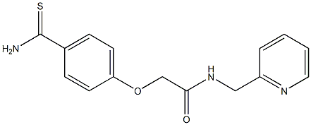 2-(4-carbamothioylphenoxy)-N-(pyridin-2-ylmethyl)acetamide 结构式