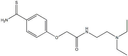 2-(4-carbamothioylphenoxy)-N-[2-(diethylamino)ethyl]acetamide Struktur