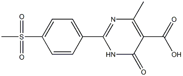 2-(4-methanesulfonylphenyl)-4-methyl-6-oxo-1,6-dihydropyrimidine-5-carboxylic acid 化学構造式