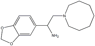 2-(azocan-1-yl)-1-(2H-1,3-benzodioxol-5-yl)ethan-1-amine,,结构式