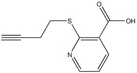 2-(but-3-ynylthio)nicotinic acid Structure