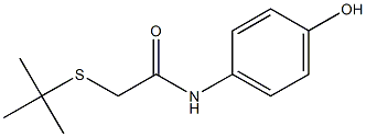 2-(tert-butylsulfanyl)-N-(4-hydroxyphenyl)acetamide Struktur