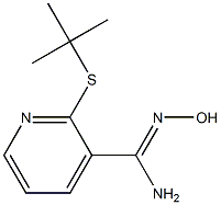 2-(tert-butylsulfanyl)-N'-hydroxypyridine-3-carboximidamide Structure