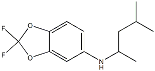 2,2-difluoro-N-(4-methylpentan-2-yl)-2H-1,3-benzodioxol-5-amine Struktur