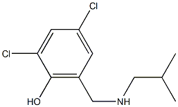 2,4-dichloro-6-{[(2-methylpropyl)amino]methyl}phenol,,结构式