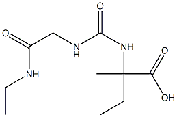 2-[({[2-(ethylamino)-2-oxoethyl]amino}carbonyl)amino]-2-methylbutanoic acid,,结构式