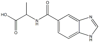 2-[(1H-benzimidazol-5-ylcarbonyl)amino]propanoic acid Struktur