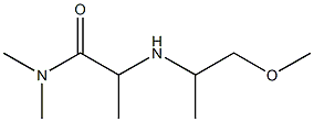 2-[(1-methoxypropan-2-yl)amino]-N,N-dimethylpropanamide Struktur