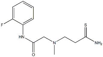 2-[(2-carbamothioylethyl)(methyl)amino]-N-(2-fluorophenyl)acetamide Struktur