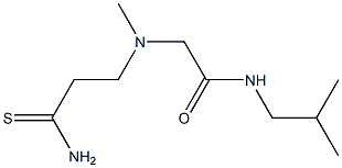 2-[(2-carbamothioylethyl)(methyl)amino]-N-(2-methylpropyl)acetamide Struktur