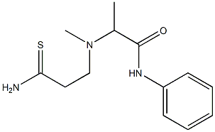 2-[(2-carbamothioylethyl)(methyl)amino]-N-phenylpropanamide Struktur