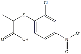 2-[(2-chloro-4-nitrophenyl)thio]propanoic acid Structure