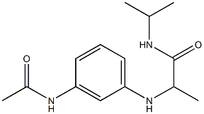 2-[(3-acetamidophenyl)amino]-N-(propan-2-yl)propanamide Structure