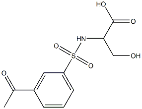 2-[(3-acetylbenzene)sulfonamido]-3-hydroxypropanoic acid