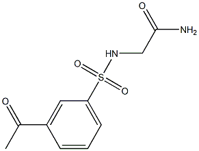 2-[(3-acetylbenzene)sulfonamido]acetamide 化学構造式