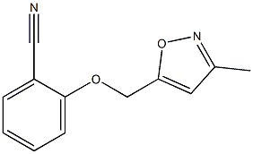 2-[(3-methyl-1,2-oxazol-5-yl)methoxy]benzonitrile Struktur