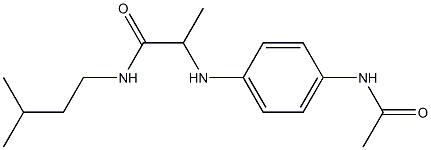 2-[(4-acetamidophenyl)amino]-N-(3-methylbutyl)propanamide 结构式
