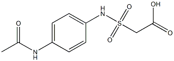 2-[(4-acetamidophenyl)sulfamoyl]acetic acid Struktur