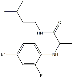 2-[(4-bromo-2-fluorophenyl)amino]-N-(3-methylbutyl)propanamide Structure