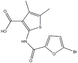 2-[(5-bromo-2-furoyl)amino]-4,5-dimethylthiophene-3-carboxylic acid Structure