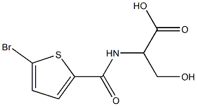 2-[(5-bromothiophen-2-yl)formamido]-3-hydroxypropanoic acid Struktur