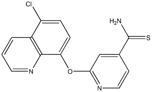 2-[(5-chloroquinolin-8-yl)oxy]pyridine-4-carbothioamide Struktur