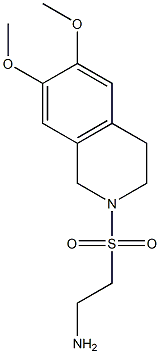 2-[(6,7-dimethoxy-1,2,3,4-tetrahydroisoquinoline-2-)sulfonyl]ethan-1-amine Structure