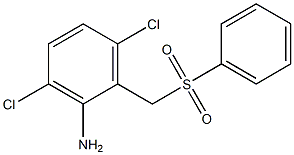 2-[(benzenesulfonyl)methyl]-3,6-dichloroaniline Struktur