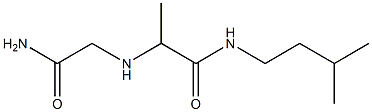 2-[(carbamoylmethyl)amino]-N-(3-methylbutyl)propanamide Struktur
