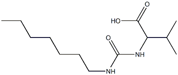2-[(heptylcarbamoyl)amino]-3-methylbutanoic acid Structure
