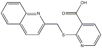 2-[(quinolin-2-ylmethyl)sulfanyl]pyridine-3-carboxylic acid Struktur
